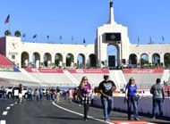 The Los Angeles Coliseum before the 2022 NASCAR Busch Light Clash. Source: Getty